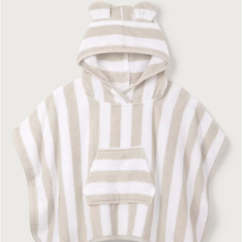 Organic Cotton Pebble Striped Toweling Hoodie