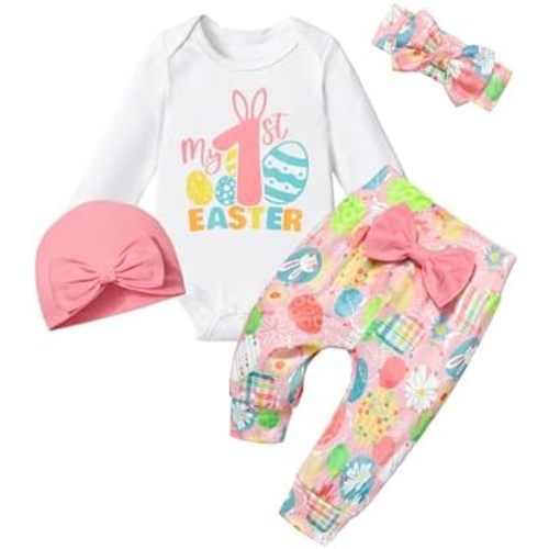 Infant Newborn Baby Girl Clothes Baby Girl Outfits For All Seasons Long Sleeve Snap Romper Pant Sets With Headband