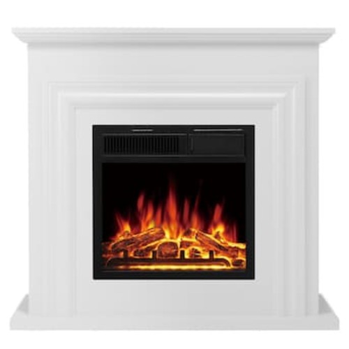 COWSAR 36.14-in W Pearlwhite Free Standing Infrared Quartz Corner or Flat Wall Electric Fireplace M27-PEARLWHITE at Lowes.com