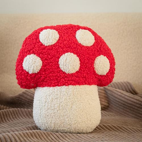 Handmade Fly Agaric Mushroom Pillow | Soft Decorative Cushion | Cute Sofa & Nursery Decor, 13.7in high