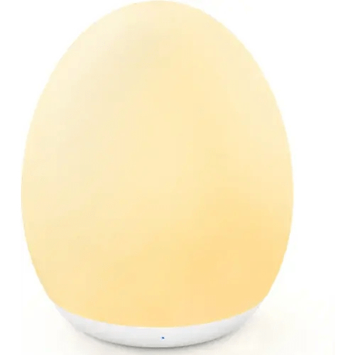 MediAcous Night Light for Kids, Baby Egg Light for Nursery, 7 Colors Changing & Stepless Dimming, Soft Silicone Touch Night Lamp with 1 Hour Timer, Rechargeable Nursery Night for Breastfeeding