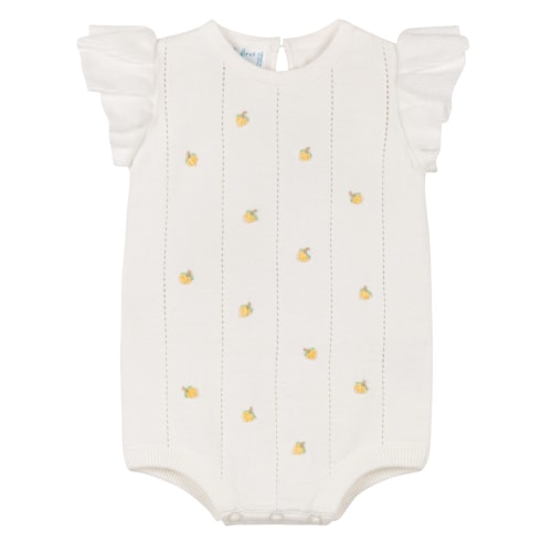 Girls Lemon Knit Romper