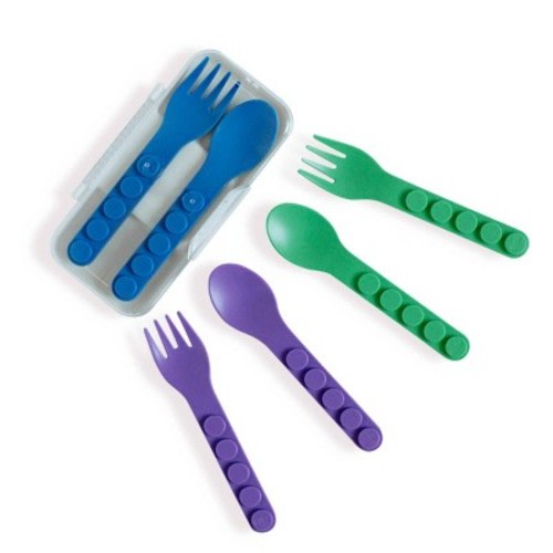 GoBe Kids' 6 piece Utensil Bundle with Travel Case & Mount