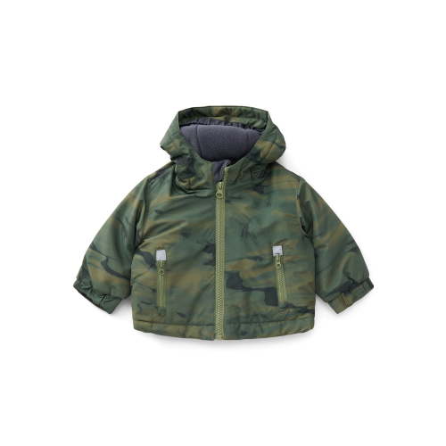 Iceburg Baby Boys Insulated Fleece Jacket with Hood, Midweight, Sizes 3M-12M