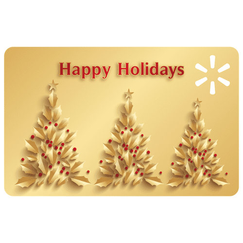 Holiday Golden Holly Walmart Gift Card