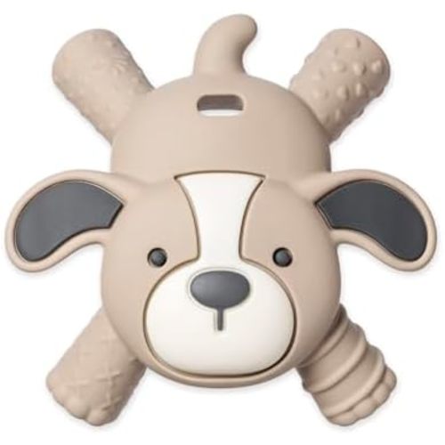 Itzy Ritzy Ritzy Teether for Molars, Silicone Baby Teething Toy (Puppy)