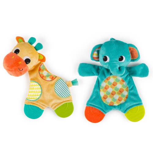 Bright Starts Snuggle & Teethe Plush Teether Toy - Assortment, Ages Newborn +