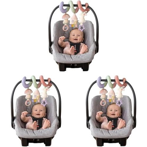 Itzy Ritzy Spiral Car Seat & Stroller Activity Toy Ages 0+ (Pastel Rainbow)
