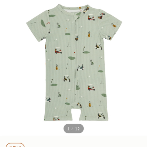 Golf Small Ribbed Summer Zip Romper