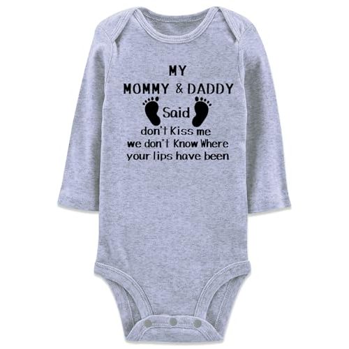 Baby Boys Girls Cotton Romper Newborn Funny Saying Bodysuit Long Sleeve Infant Neutral Jumpsuit 0-12 Months | Long Sleeve Infant Neutral Jumpsuit 0-12 Months