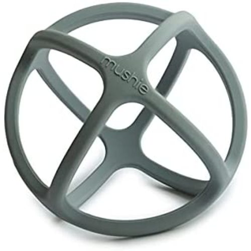 mushie Silicone Baby Teether Ball Toy (Dried Thyme)