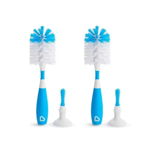 Bristle Bottle Brush, Grey, 2 Pack