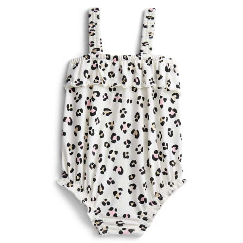 Wonder Nation Baby Girls' Ruffle Print Tank Romper, Sizes 0M-24M