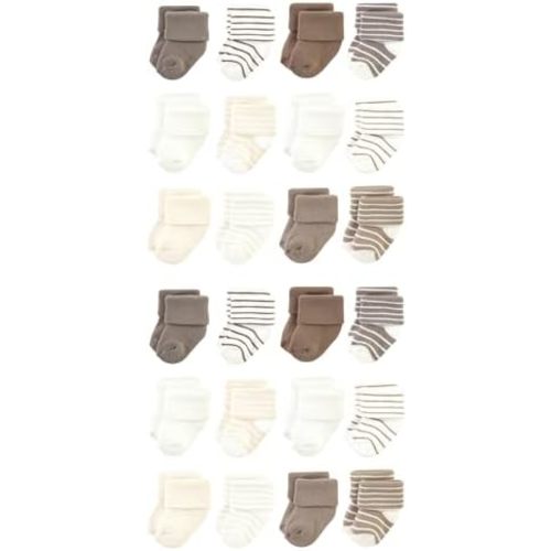 Hudson Baby Unisex Cotton Rich Baby Terry Socks 24-Pack