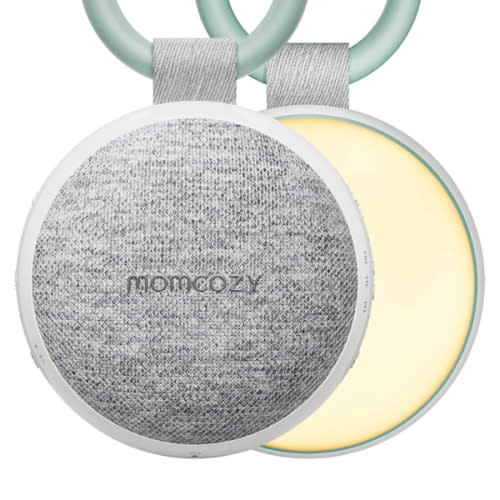 Momcozy Portable Sound Machine with Night Light, White Noise Sound Machine for Baby, 20 Soothing Sounds, Sound Therapy, Long-Lasting Power, Timer, Clips on Stroller, Baby Shower Gifts