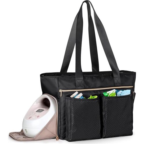 Fasrom Breast Pump Bag Compatible with Spectra S1, S2, Portable Pumping Travel Tote Bag with Laptop Sleeve for Working Moms