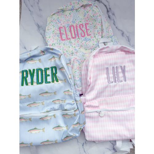 Monogrammed Nylon Backpack Full Size