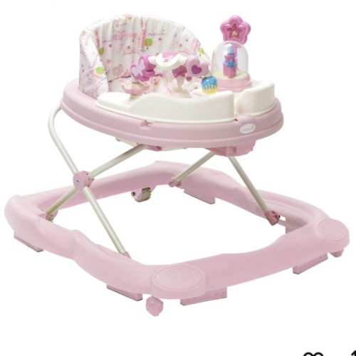 Disney Baby Walker with Wheels, Pink Baby Walkers and Activity Center for Infants