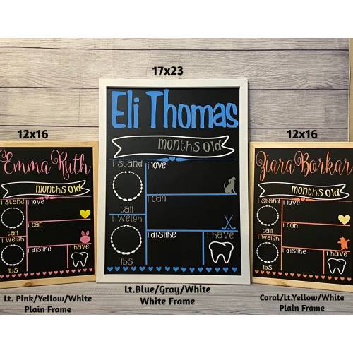 Monthly Baby Chalkboard - Milestone Chalkboard - Baby Shower Gift - Baby Girl - Baby Boy - Baby Chalkboard