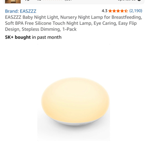 Amazon.com: EASZZZ Baby Night Light, Nursery Night Lamp for Breastfeeding, Soft BPA Free Silicone Touch Night Lamp, Eye Caring, Easy Flip Design, Stepless Dimming, 1-Pack