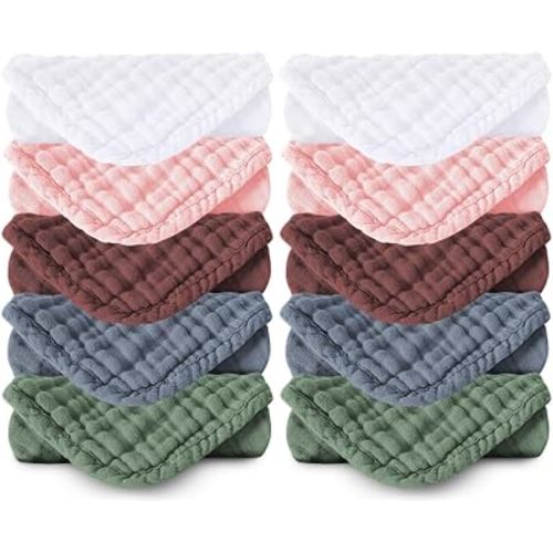 10 Pack Baby Muslin Washcloths for Baby Washcloths Cotton Wash Cloths for Babies Face Body Comfy and Soft for Newborn Essentials Girls and Boys Registry Search