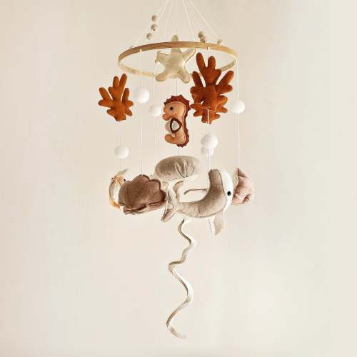 Ocean-Themed Handmade Felt Baby Mobile