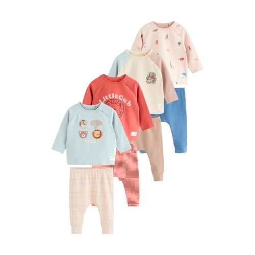 8-Pack Assorted Sweatshirts & Leggings Set, 3-6M