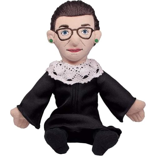 The Unemployed Philosophers Guild Ruth Bader Ginsburg Doll - 12" Soft Stuffed Plush Little Thinker