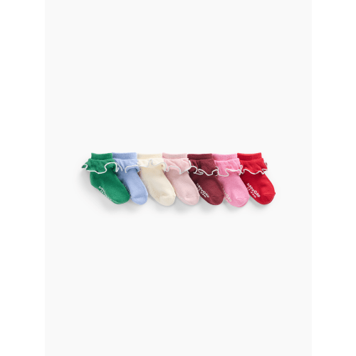 Baby & Toddler Shimmer Ruffle Ankle Socks (7-Pack)