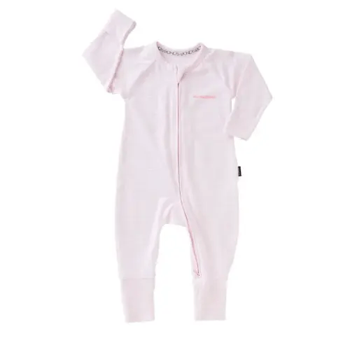 Bonds Zippy Wondersuit Long Sleeve Pink Stripe | Baby Bunting AU