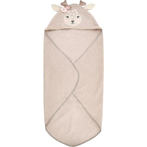 Stephan Baby Hooded Towel - 100% Cotton with Fun Animal Design for Infants and Toddlers, 31" Square, Fawn