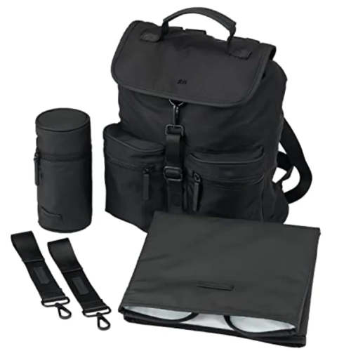 Sustainable Backpack Diaper Bag - Black