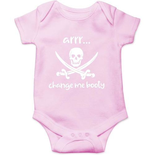 AW Fashions Arrr Change Me Booty Baby Bodysuit Fun and Adorable Newborn Clothing Trendy Infant Outfit