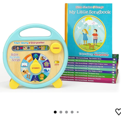 Bible Stories and Songs Interactive Electronic Take Along Storyteller with 11 Books (Little Sunbeams)