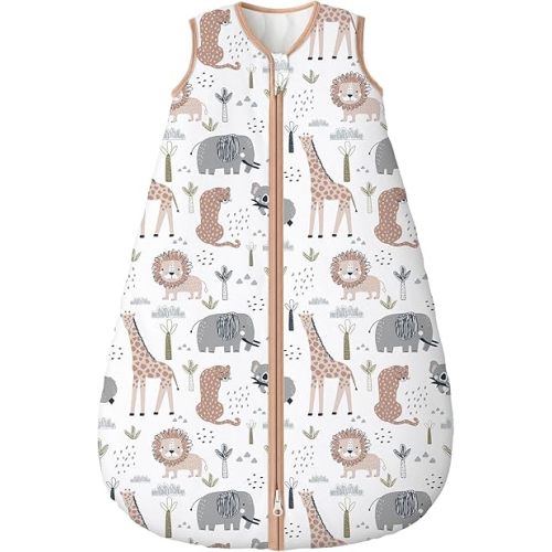Yoofoss Baby Sleep Sack 6-12 Months, 1.5 Tog Baby Wearable Blanket with 2-Way Zipper, 100% Cotton Organic Fabric Winter Infant Sleeping Sack, Warm Soft Comfy