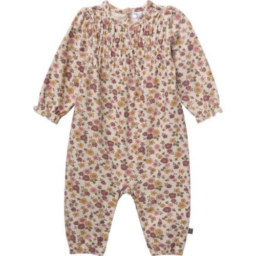 Smocked Long Leg Romper, 3-6M