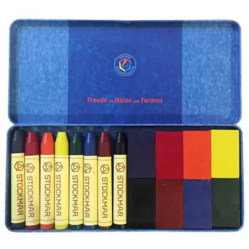 Stockmar Combined Assortment 8 Crayons + 8 Blocks