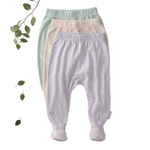 Butterblu FALLON 3-Pack Footed Baby Pants Seafoam 0-3M