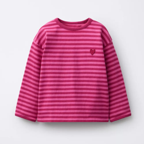 EMBROIDERED HEART STRIPED T-SHIRT | ZARA United States