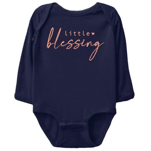 The Juniper Shop Little Blessing Heart Long Sleeve Bodysuit