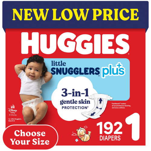 Huggies Little Snugglers Plus Baby Diapers, Size 1