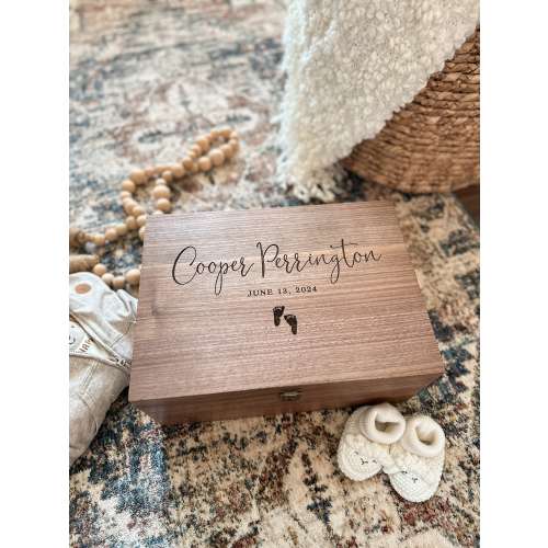 Baby Keepsake Box, Memory Gift Box, Baby Shower Gift, Baby Keepsake, Personalized Baby Gift, Wood Memory Box, Custom Baby Gift, Wood Box