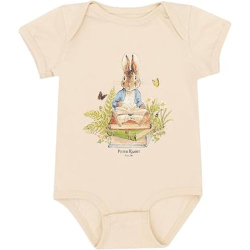 Out of Print Peter Rabbit Book Stack Baby Bodysuit - 6 Mo