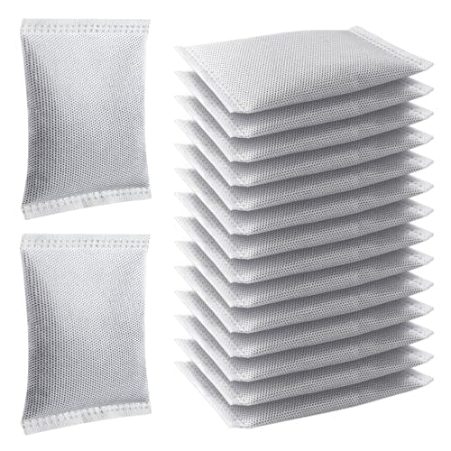 16 Pcs Activated Charcoal Odor Absorbing Filter Refills, Compatible with 8 Gallon & Larger Trash Cans, Long-Lasting Deodorizer Replacement for Kitchen/Bathroom Use