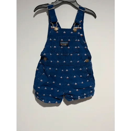 Vintage Lands End sailboat overalls 2T