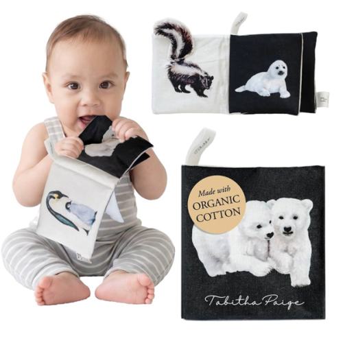 Crinkle Book Made with ORGANIC Cotton: High-Contrast Art for Sensory Play and On-the-Go Fun (Tabitha Paige Children's Book Series)