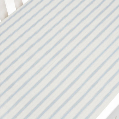 Seaside Stripes Crib Sheet - Ocean