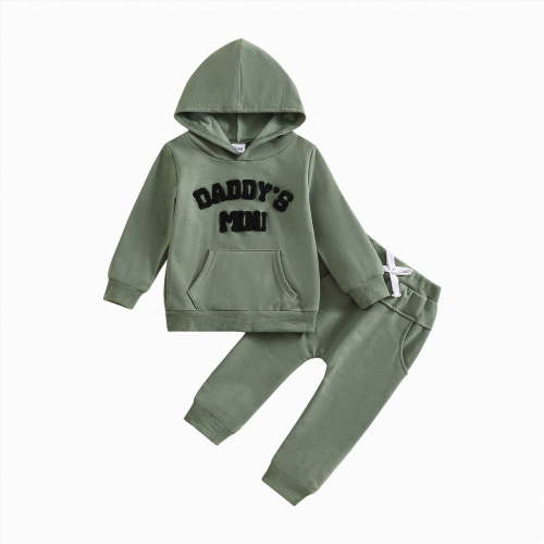 HCNTES Toddler Baby Boy Fall Clothes Color Block Long Sleeve Sweatshirt with Solid Pants 2Pcs Winter Outfits(AG&1#1,3-6 Months)