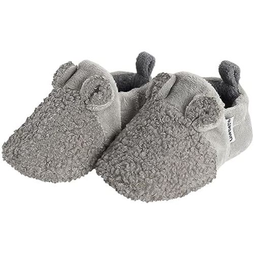 Gerber Unisex-Baby Fleece Lined Non Skid Soft Slipper Booties with Ears