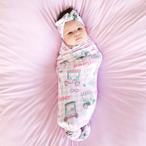 Birdie Babes Knit Large Bow Headwrap | Pink